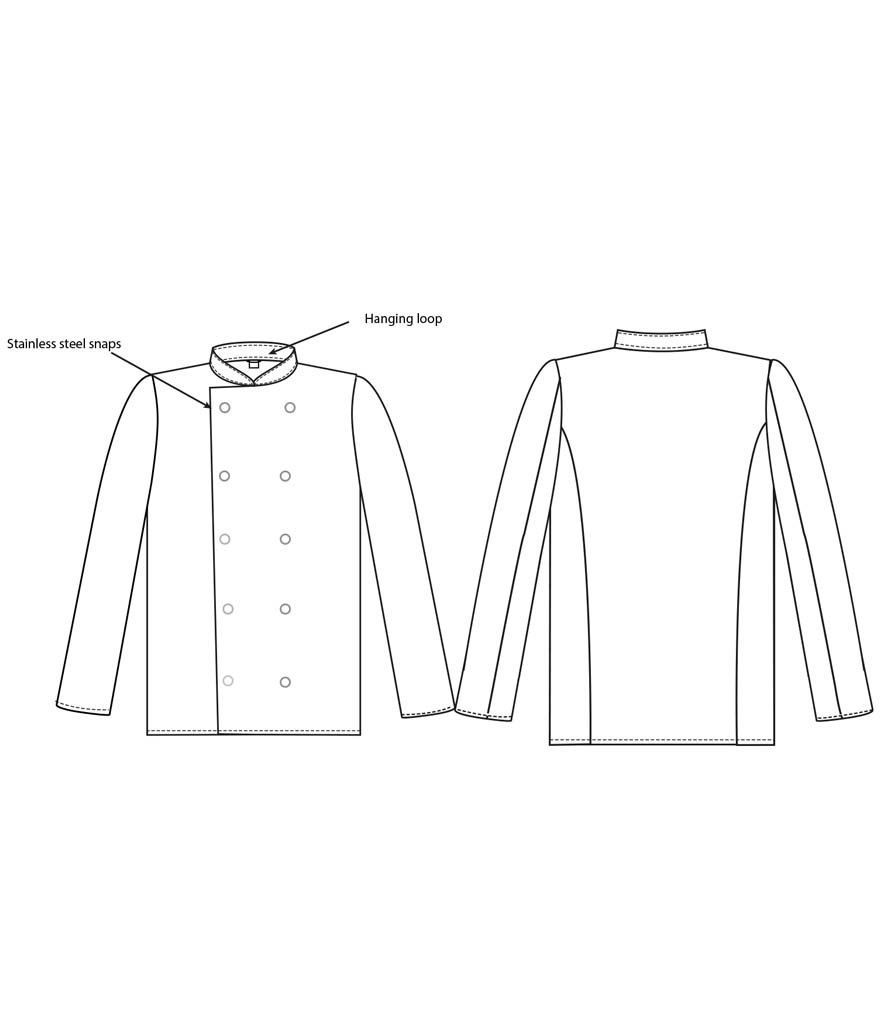 Dennys Long Sleeve Chef's Jacket