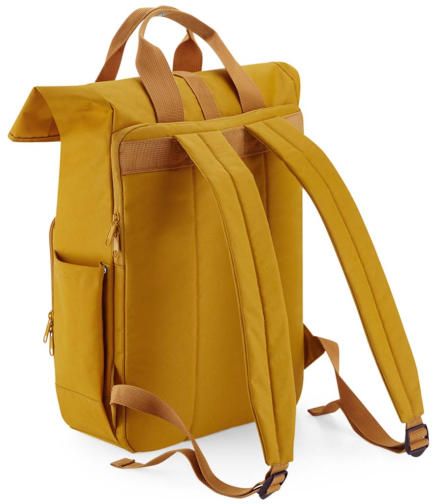 BagBase Recycled Twin Handle Roll-Top Laptop Backpack