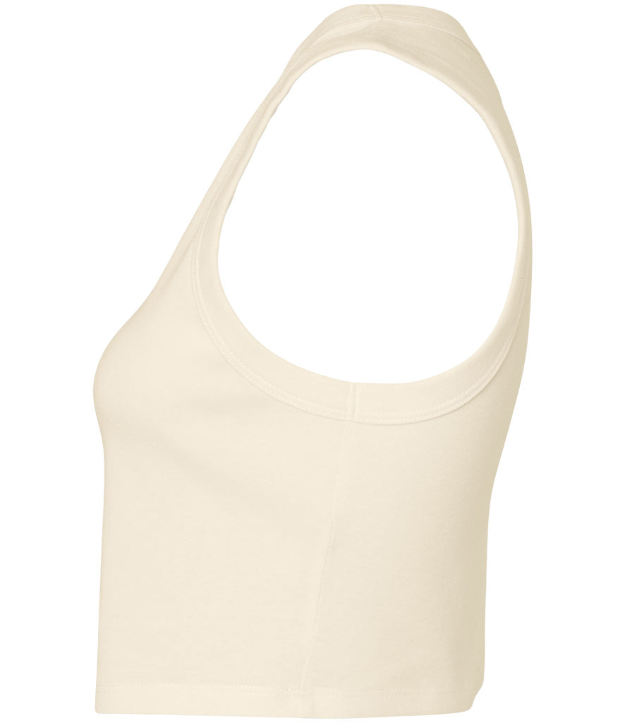 Bella Ladies Micro Rib Muscle Crop Tank Top