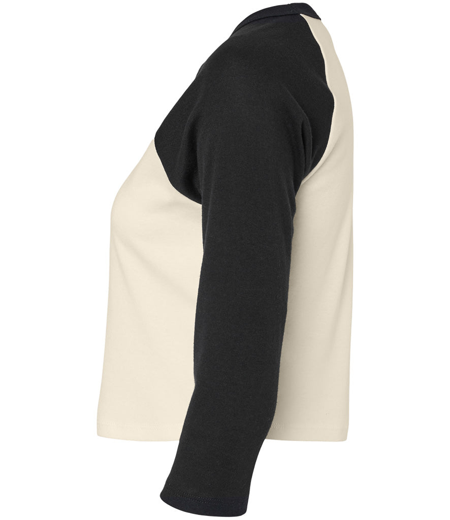 Bella Ladies Micro Rib 3/4 Raglan Baby T-Shirt