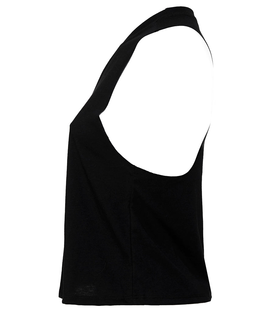 Bella Ladies Racer Back Cropped Tank Top