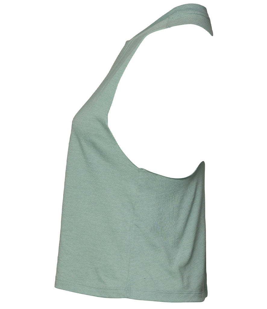 Bella Ladies Racer Back Cropped Tank Top