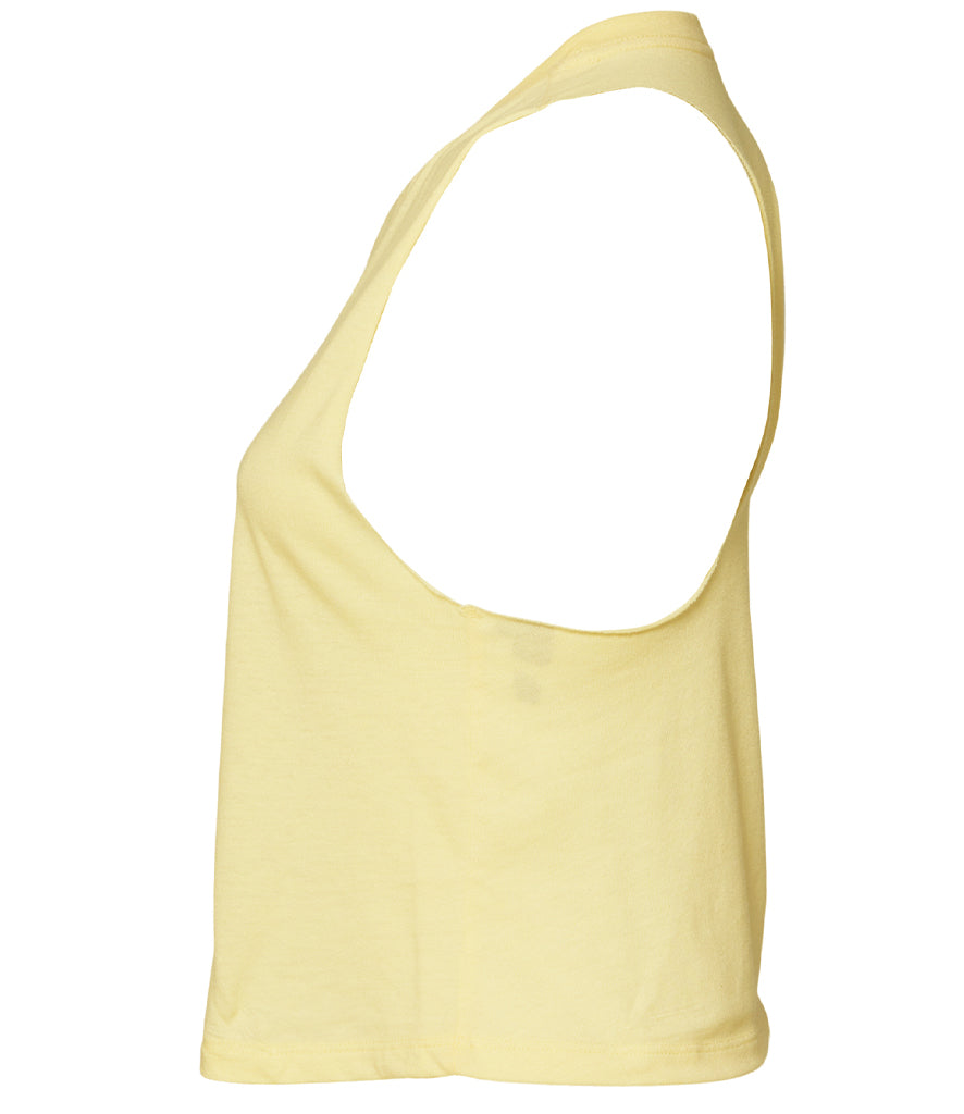 Bella Ladies Racer Back Cropped Tank Top