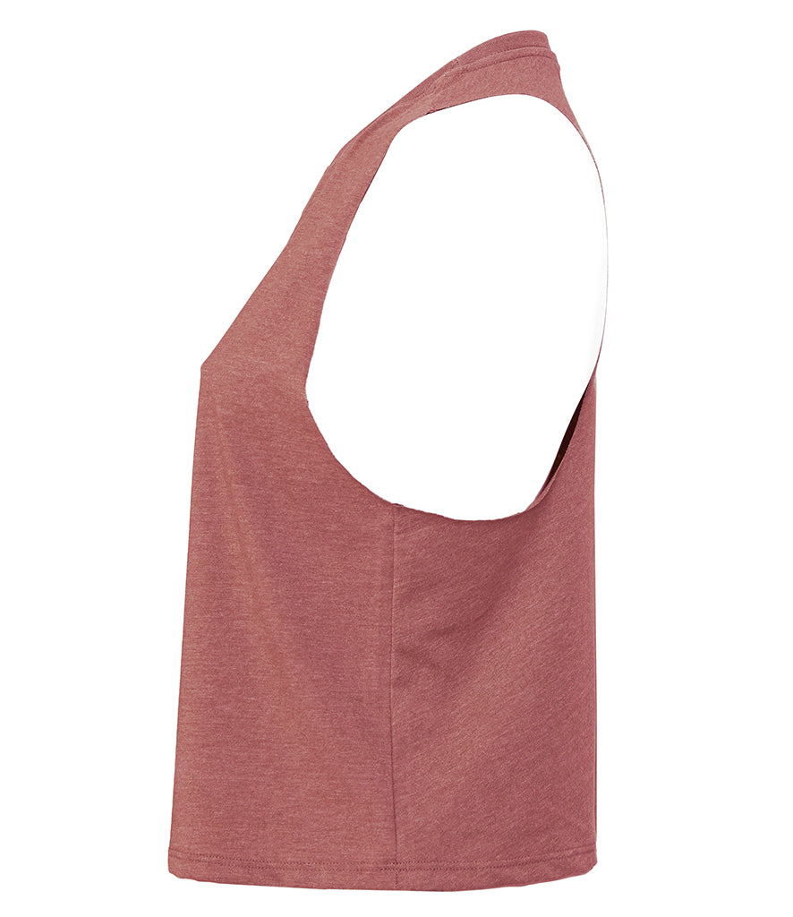 Bella Ladies Racer Back Cropped Tank Top