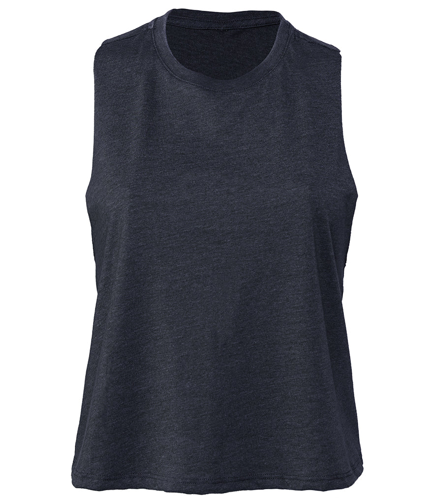 Bella Ladies Racer Back Cropped Tank Top