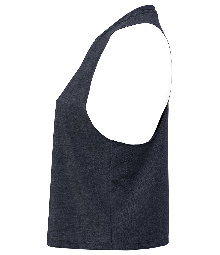 Bella Ladies Racer Back Cropped Tank Top