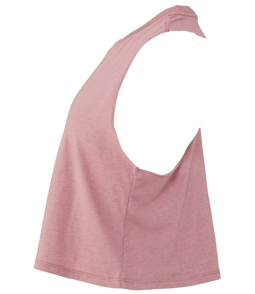 Bella Ladies Racer Back Cropped Tank Top