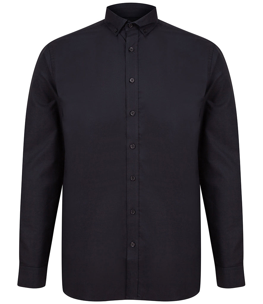 Henbury Modern Long Sleeve Classic Fit Oxford Shirt