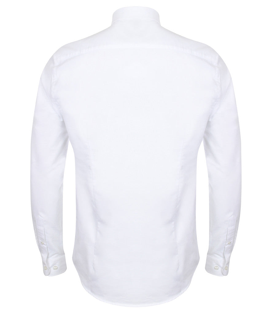 Henbury Modern Long Sleeve Slim Fit Oxford Shirt