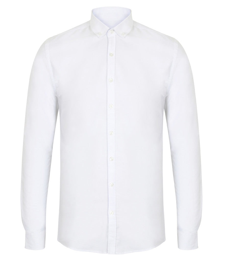 Henbury Modern Long Sleeve Slim Fit Oxford Shirt