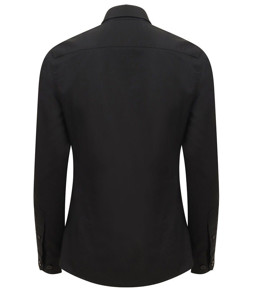 Henbury Ladies Modern Long Sleeve Regular Fit Oxford Shirt