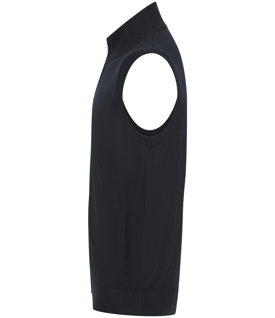 Henbury Sleeveless Zip Through Jumper