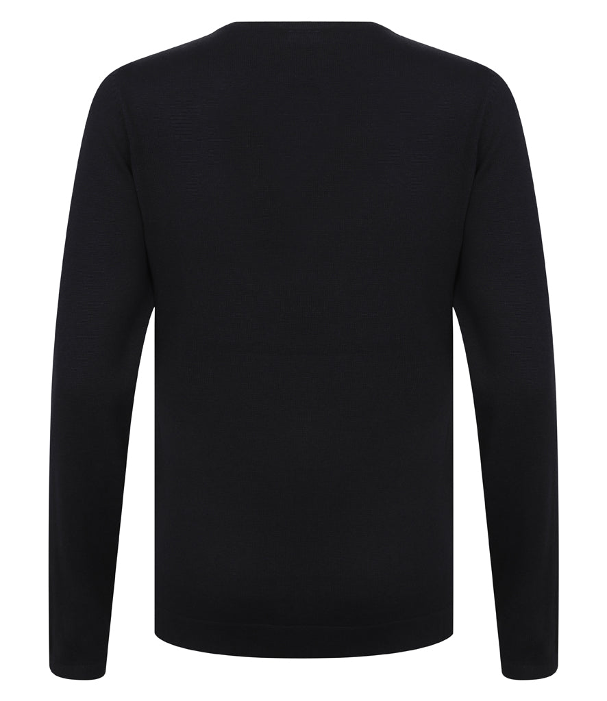 Henbury Ladies Lightweight Cotton Acrylic V Neck Sweater