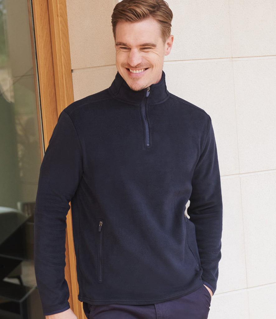 Henbury Zip Neck Micro Fleece