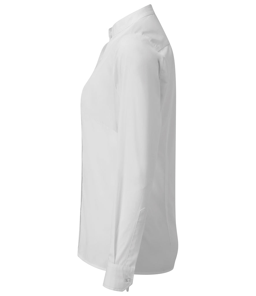 Premier Ladies Banded Collar Grandad Shirt