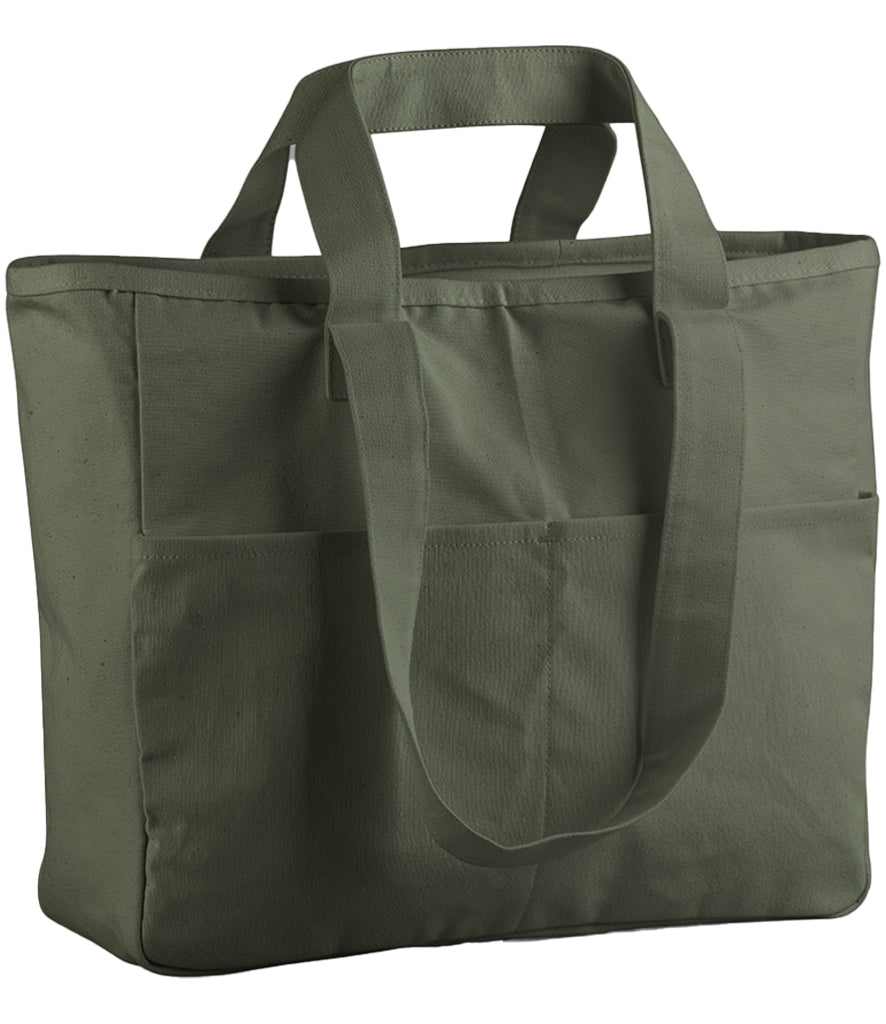 Westford Mill Double Handle Cargo Pocket Tote Bag