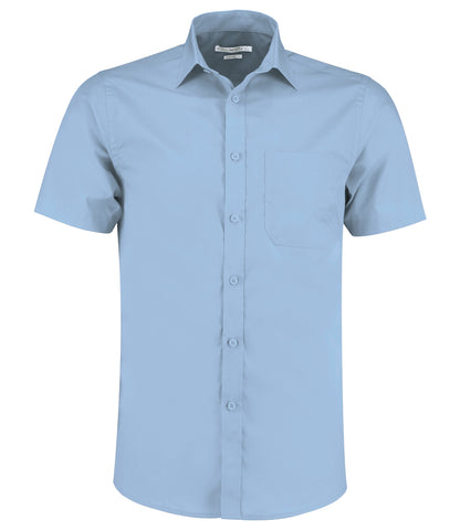 Kustom Kit Short Sleeve Tailored Poplin Shirt