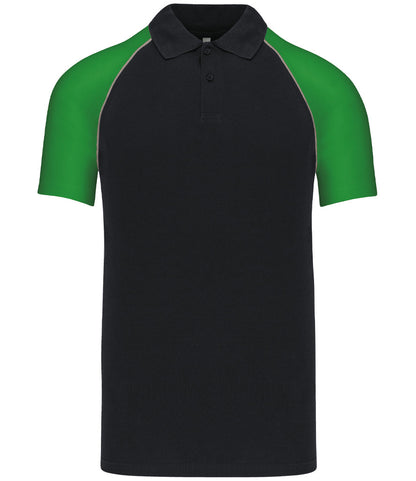 Kariban Baseball Cotton PiquÃ© Polo Shirt