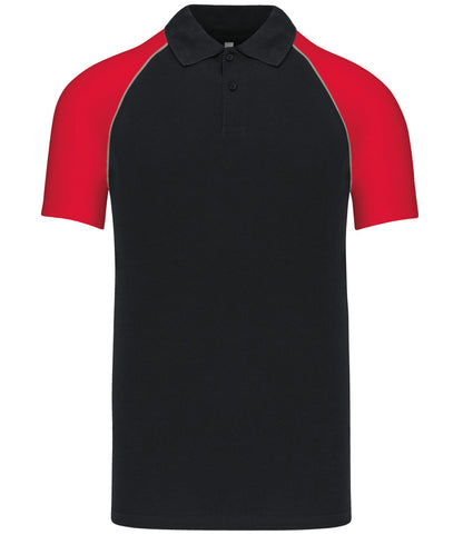 Kariban Baseball Cotton PiquÃ© Polo Shirt