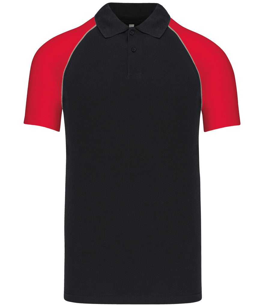 Kariban Baseball Cotton PiquÃ© Polo Shirt