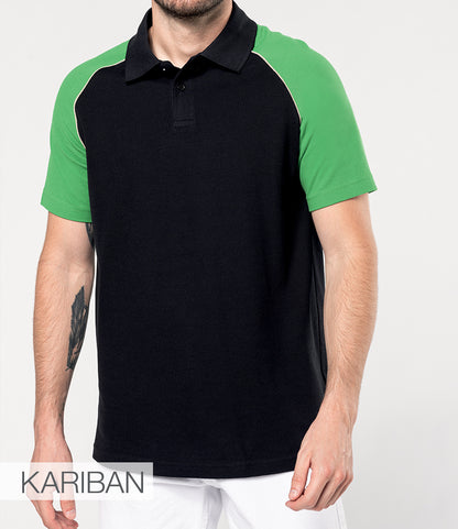 Kariban Baseball Cotton PiquÃ© Polo Shirt