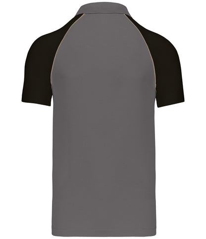 Kariban Baseball Cotton PiquÃ© Polo Shirt