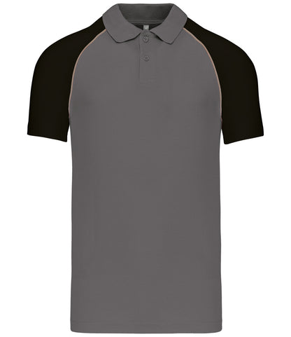 Kariban Baseball Cotton PiquÃ© Polo Shirt