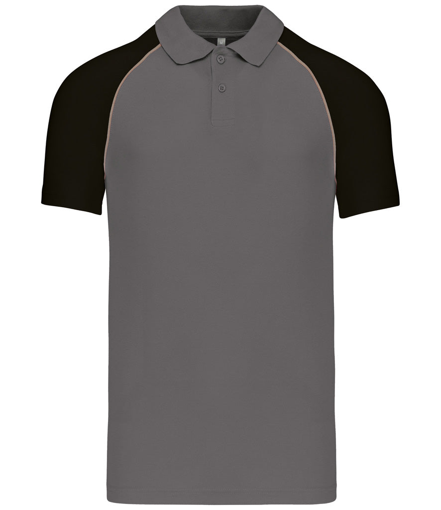 Kariban Baseball Cotton PiquÃ© Polo Shirt