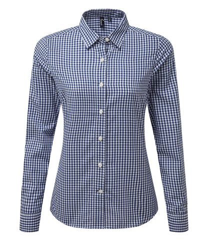 Premier Ladies Maxton Check Long Sleeve Shirt