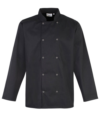 Premier Unisex Long Sleeve Stud Front Chef's Jacket