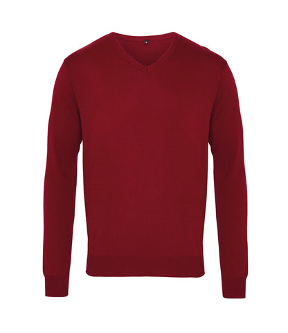 Premier Knitted Cotton Acrylic V Neck Sweater
