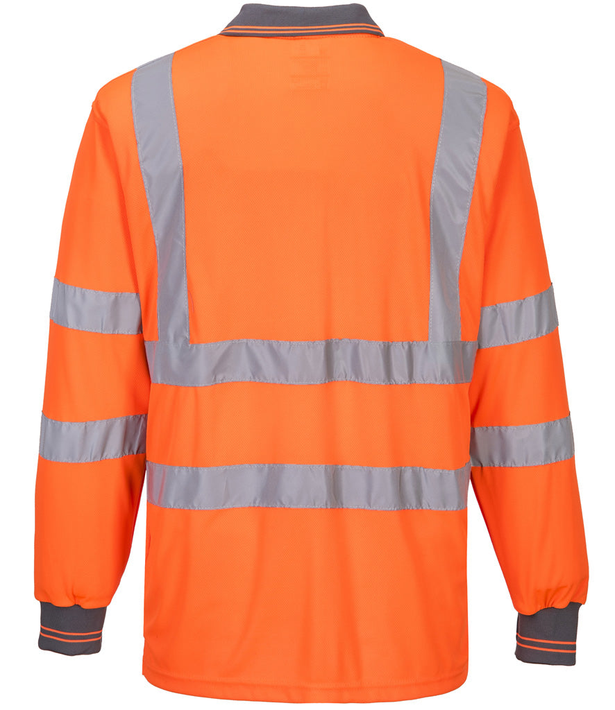 Portwest Hi-Vis Long Sleeve Polo Shirt
